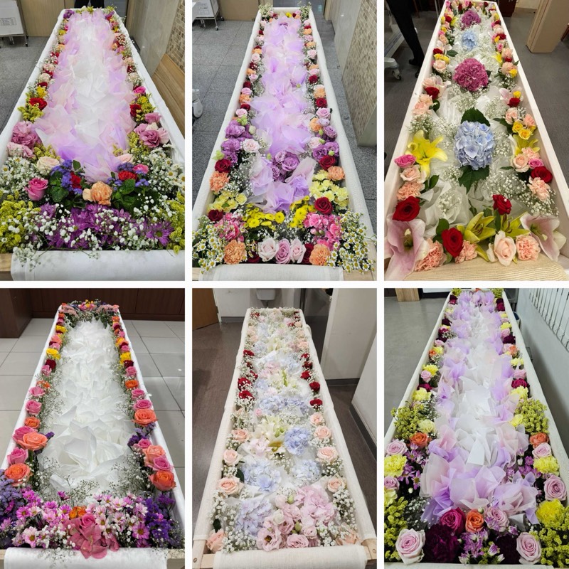 다양한 입관 꽃장식 사례 모음